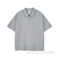 Summer new loose all-match waffle polo shirt suit